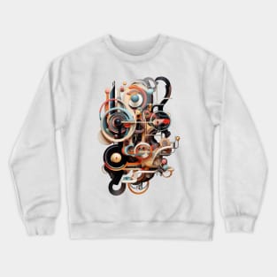 Geometric 3d Abstract Shape Collage Crewneck Sweatshirt